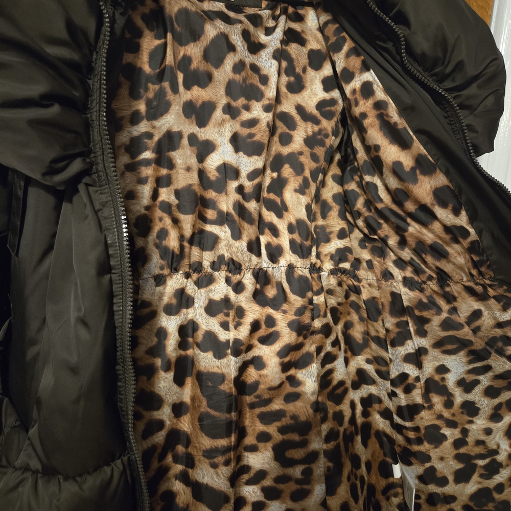 Ladies Chocolate Puffer Coat - Brown - Picture 8 of 12